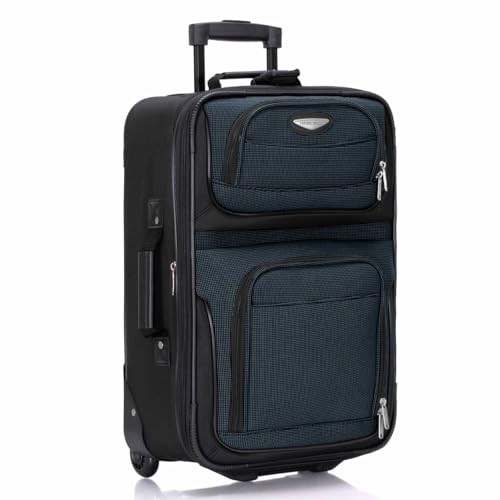 TRAVEL SELECT AMSTERDAM 21-INCH SOFTSIDE EXPANDABLE CARRY-ON LUGGAGE, -  NAVY