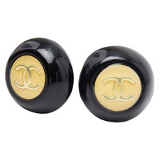 Chanel Coco Mark Vintage Earrings Women Black One Size