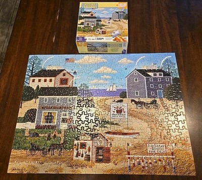 Charles Wysocki Nantucket Breeze 300 PC Used Complete Puzzle Hasbro