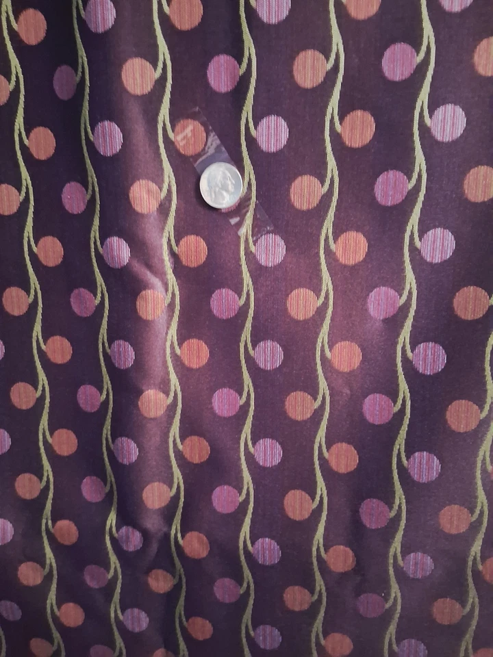 1.28 Yds Purple Jaquard Upholstery Fabric, 58" W, w/Berry & Vine Pattern - Image 2 of 3