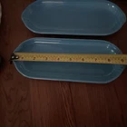 Fiesta ware Peacock Blue 2-pc. Utility Tray Corn On The Cob Holder/Relish Dish