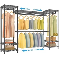 X30 Expandable Clothes Rack Adjustable from 5' to 6'11", 950lbs Capacity Heav...