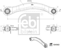 Febi Bilstein 184960 Querlenker Hinterachse, RadaufhäNgung Mit Gummilagern