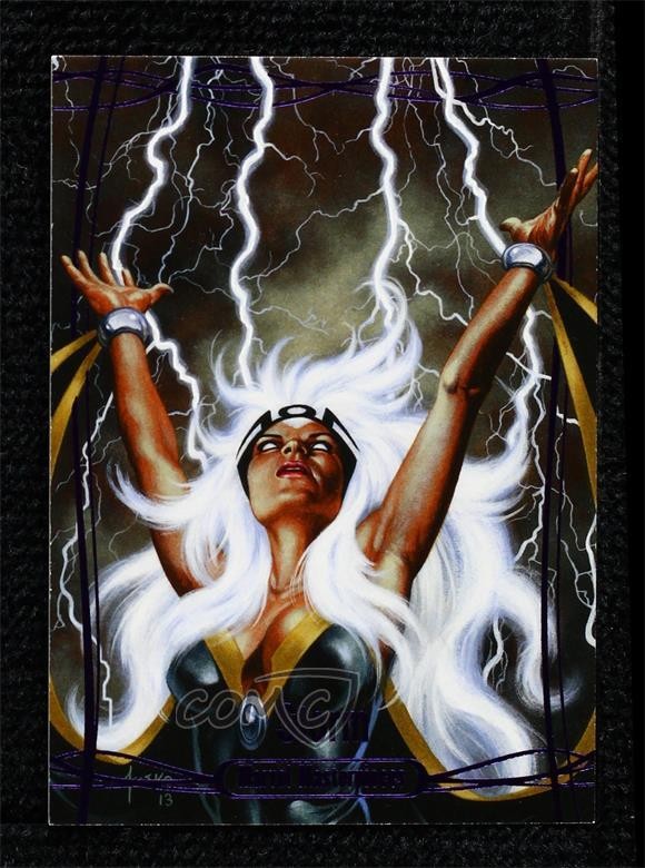 2016 Upper Deck Marvel Masterpieces Epic Purple 174/199 Storm #61