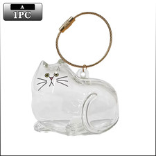 Pet Hair Keepsake Memorial Bottle for Cat Fur Transparent Storage Container for