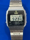 Vintage Timex Men's Chrome K Cell Q Digital Watch with Stainless Band.  Nice!!