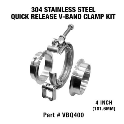 4'' Zoll 101,6 mm Profusion 304 Edelstahl V-Band Klemme Kit M/F Schnellspanner
