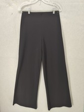 PrettyLittleThing Pants Women 6 Black Wide Leg Pull On Stretch Trousers