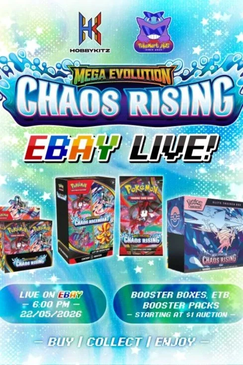 HobbyKitz x PokeMartAUS - Chaos Rising + Sealed Maniac - AH & Prismatic