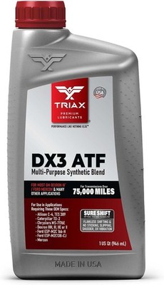 TRIAX DX3 ATF - Compatible with Most GM Dexron III and Ford Mercon Applications-