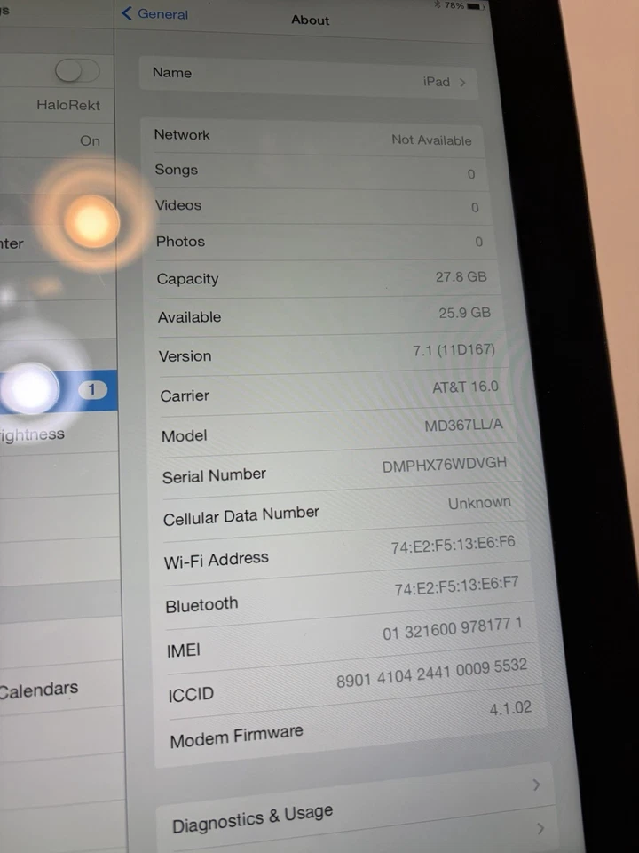 Apple iPad A1430 32GB 3rd Generation-Fast-Good Used-IOS 7.1 Rare 🔥 100% Bat - Image 4 of 4