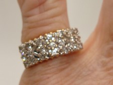 ELEGANT JCR 14K SOILD GOLD APPROX. 1 CTW BRILLIANT DIAMOND RING! SZ 6.5