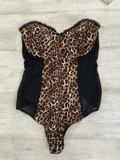 George Entice 36DD COSET BASQUE ANIMAL PRINT WIRED THONG