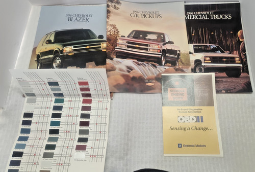1996 Chevrolet Chevy Trucks Van Pickup Brochure color selector obd2 blazer lot
