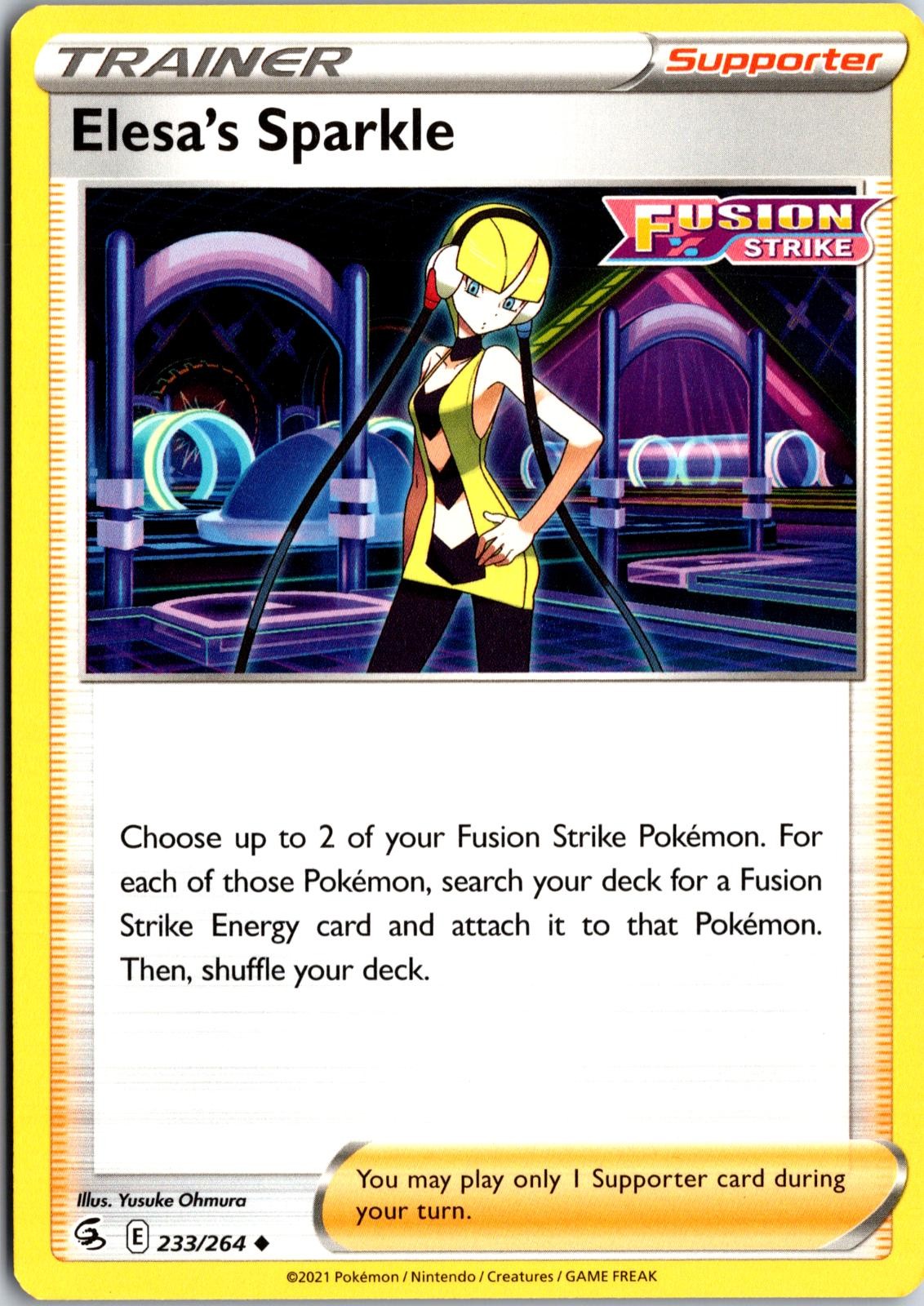 Elesa's Sparkle 233/264 Near Mint Uncommon Fusion Strike Pokemon