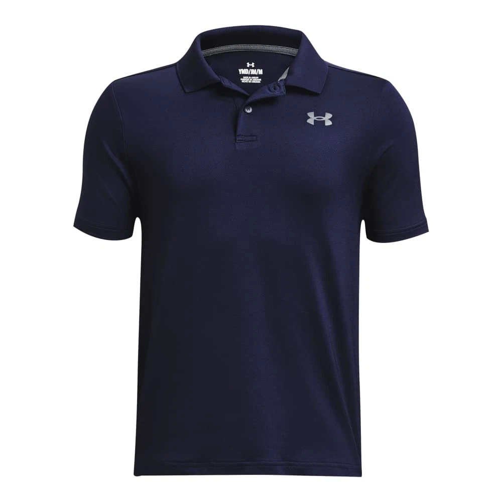 Men's Large Performance Polo Shirt Midnight Navy Gray 4 Way Stretch Quick Dry