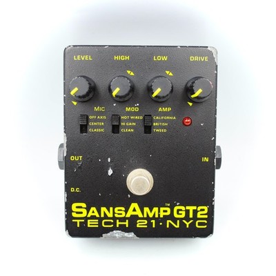 TECH21 SansAmp GT2 Tube Amp Emulation Pedal Made in USA Effect Pedal 138033