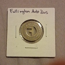 Fullington Auto Bus Co Bronze Token Good For One Fare Transit