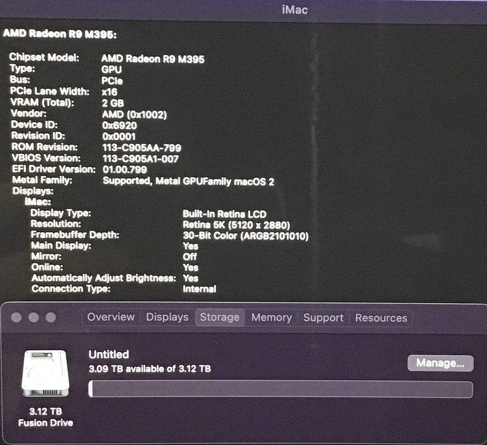 2015 Apple iMac A1419 27" Retina 5K | Intel i7-6700K @ 4.0GHz | 32GB RAM 3.12TB - Image 3 of 4