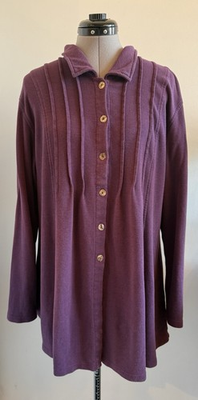 #ad #ad Kleen Women’s Tunic Top Lagenlook Purple Cotton Modal Size XL $25.75