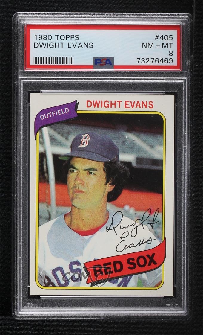 1980 Topps Dwight Evans #405 PSA 8 0nr3