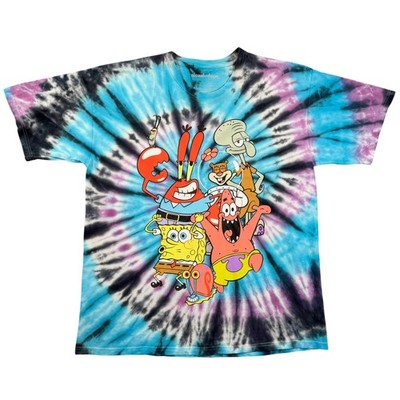 Nickelodeon Spongebob Squarepants Tie Dye T Shirt Mens XL Graphic Tee
