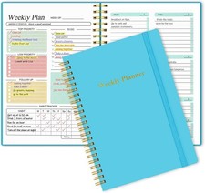 Utron A5 Weekly Planner - Undated Daily to Do List Planner, Weekly Goals Noteboo
