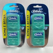 4X Oral B GLIDE PRO HEALTH Comfort Plus Floss Mint 43.7 Yd Each 2019 Value Pack