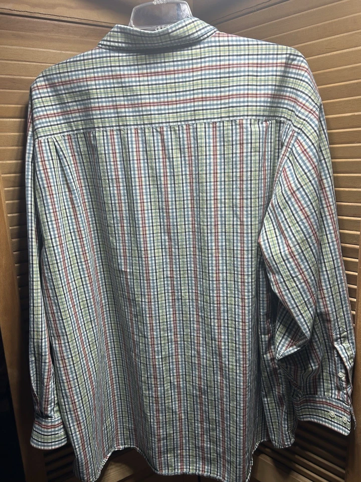 Cutter & Buck Long sleeve Button Up Shirt Cotton Size 4 Xl Multi Color Plaid - Image 3 of 3