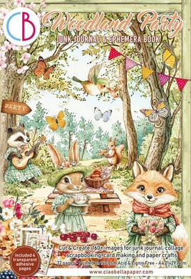 Ciao Bella Junk Journal Ephemera Book Woodland Party A4 140 g/qm