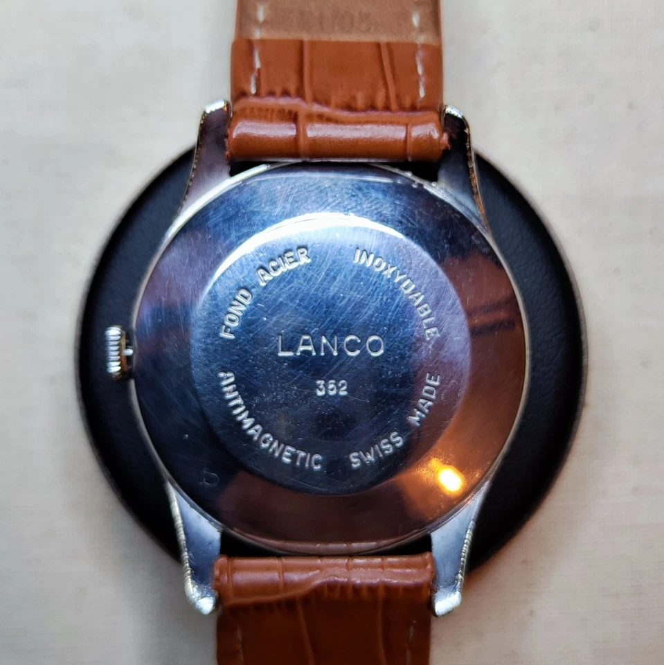 📣 LANCO Cal. 1305  – Oversize 37 mm - Dial Nido d'ape - Vero Vintage Foto 3 de 4