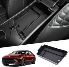 Car Armrest Storage Box Organizer Tray Fits 2024 2025 Hyundai Sonata Accessories