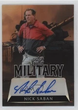 2024 Leaf Exotic Military Auto Army Prismatic /5 Nick Saban #MA-NS1 Auto