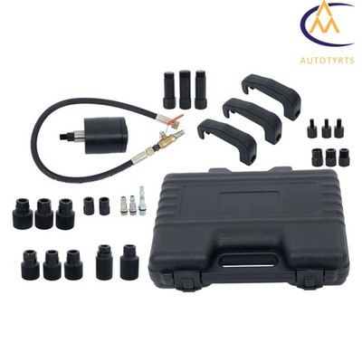 24 × Pneumatic Diesel Injector Extractor Remover Puller Tool Kit With Case Black