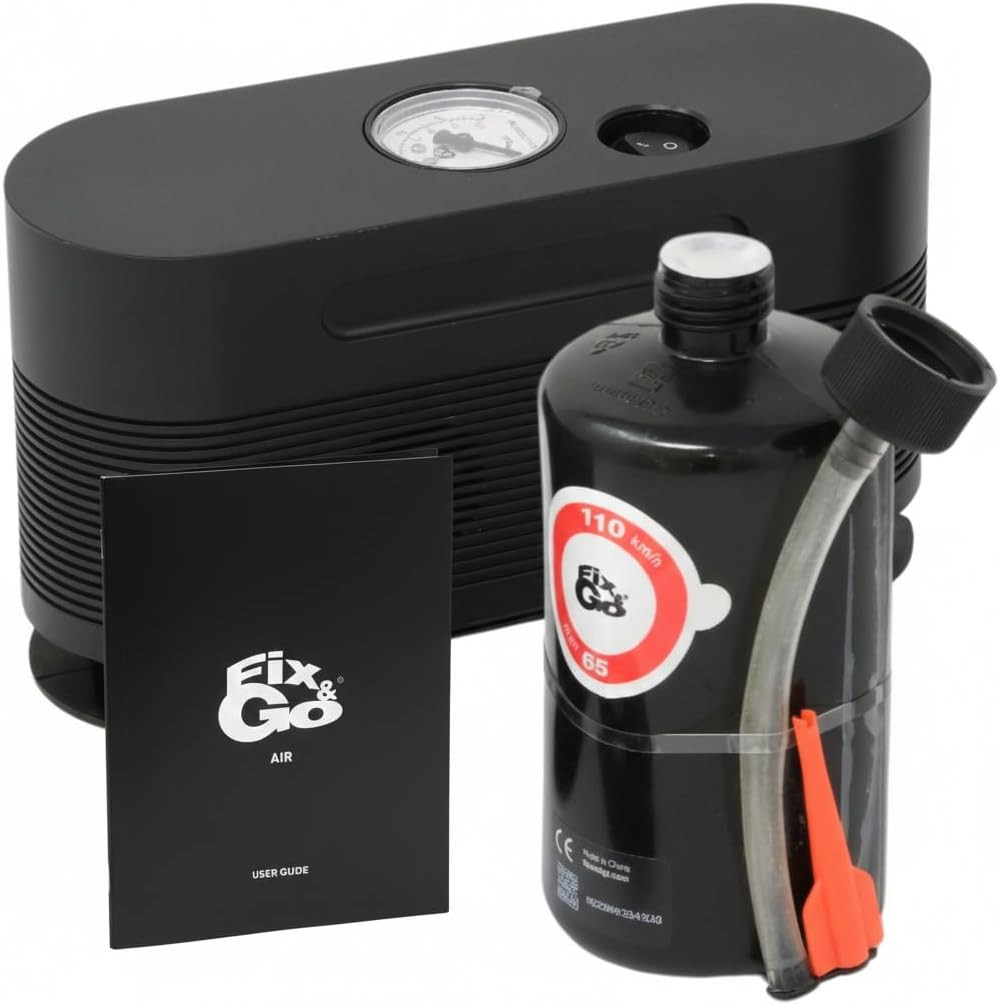 Fix&go Air Kit Riparazione Pneumatici Auto con Compressore Aria Portatile 12V K - Miniatura 11