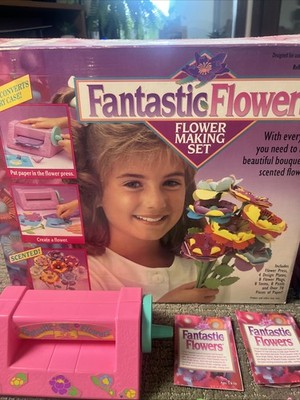 Fantastic Flowers Making Set Paper Flowers Roses Incomplete Vtg