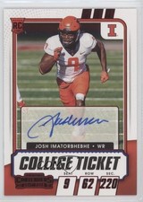2021 Contenders Draft Picks College Game Ticket Red Josh Imatorbhebhe Auto 11vc