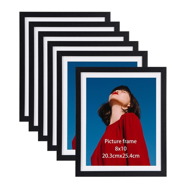 Bilderrahmen Set Wand Tisch Schwarz Fotowand Collage 20X25 Cm 6Er-Set-image