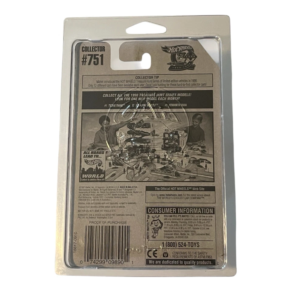 1998 Hot Wheels Treasure Hunt Series Kenworth T600A Limited Edition # 3 Of 12 - Image 2 of 2