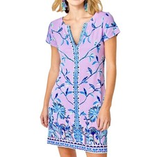 Lilly Pulitzer Size (L) Sophiletta UPF 50+ Dress Purple Iris Slathouse Jungle