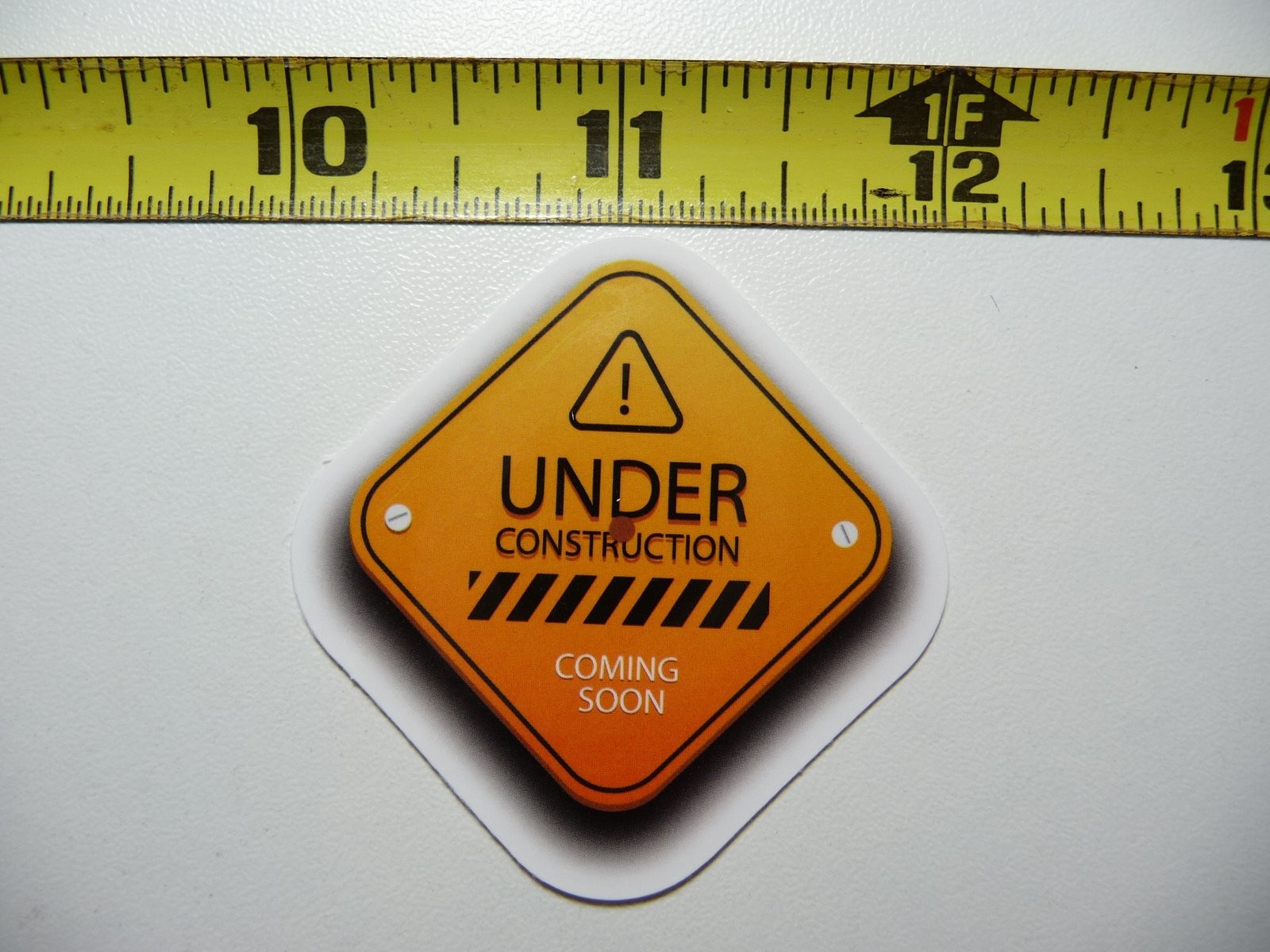 Under Construction Coming Soon Funny Prank Sticker Decal Gag Joke