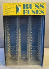 Vintage Buss Quality Fuse Metal Display Signage  9.5" x 6" x 3" Fuses AG SFE