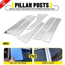 6x Door Trim Pillar Posts Chrome Cover Decor Set For 2018-22 Honda Accord Sedan