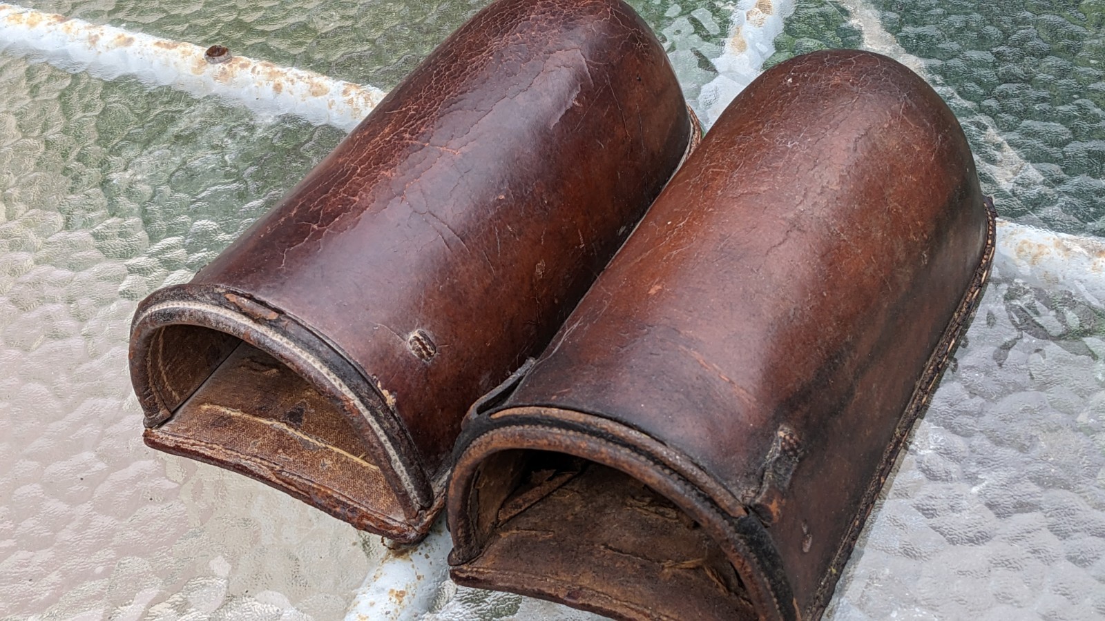 Antique 1850-1900s Two Cavalry Horse Troops Saddle Mounted Pistol  Holsters