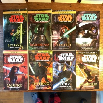 Star Wars Legacy of the Force series 8 book lot Legends Allston Traviss ...