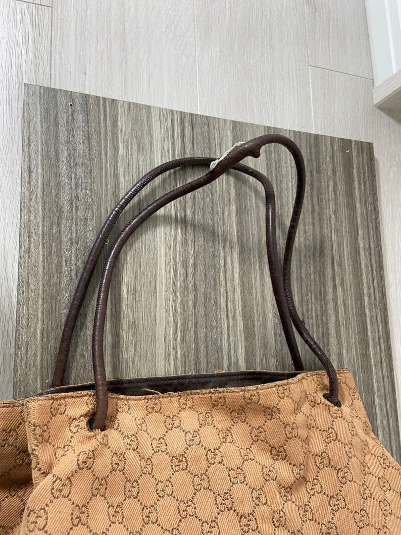 Angelic GUCCI Tote Bag GG Pattern Canvas Leather Shoulder Bag Large C-251215-13 thumbnail 16