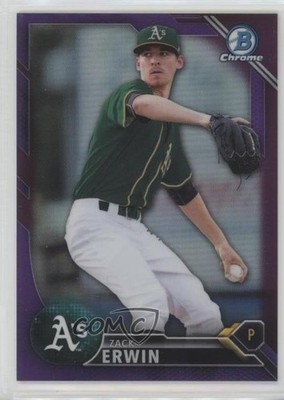 2016 Bowman Chrome Prospects Purple Refractor 68/250 Zack Erwin #BCP223 fm0