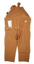 Vintage NOS Carhartt Mens 6FB Brown High Back Duck Bib Overall Workwear 52 x 32