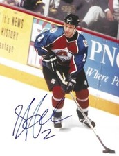 Signed  8x10 SYLVAIN LEFEBVRE Colorado Avalanche Autographed Photo - COA