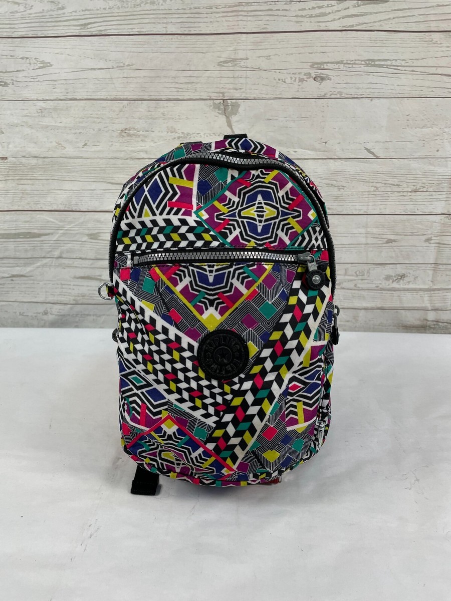 Kipling Multicolor Colorfull Ornament Backpack Bag | eBay display picture 3